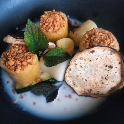 Aquitaine Brasserie braised leek